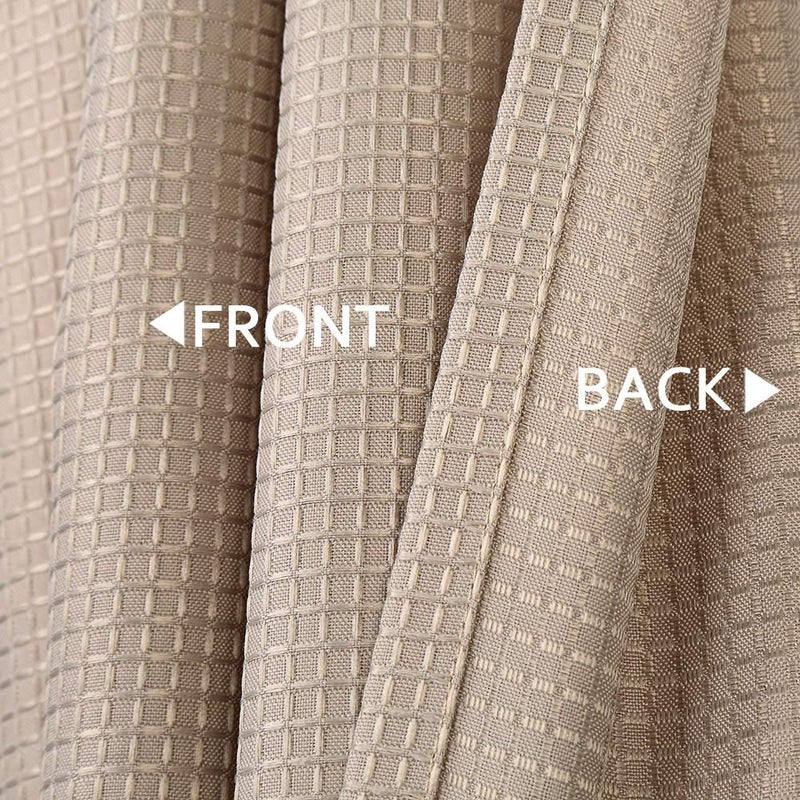 CAROMIO Valances for Kitchen, Waffle Woven Half Window Valance Curtains for Bathroom Windows Short Cafe Curtains, Plaza Taupe, 60x15 Inch - Image 3